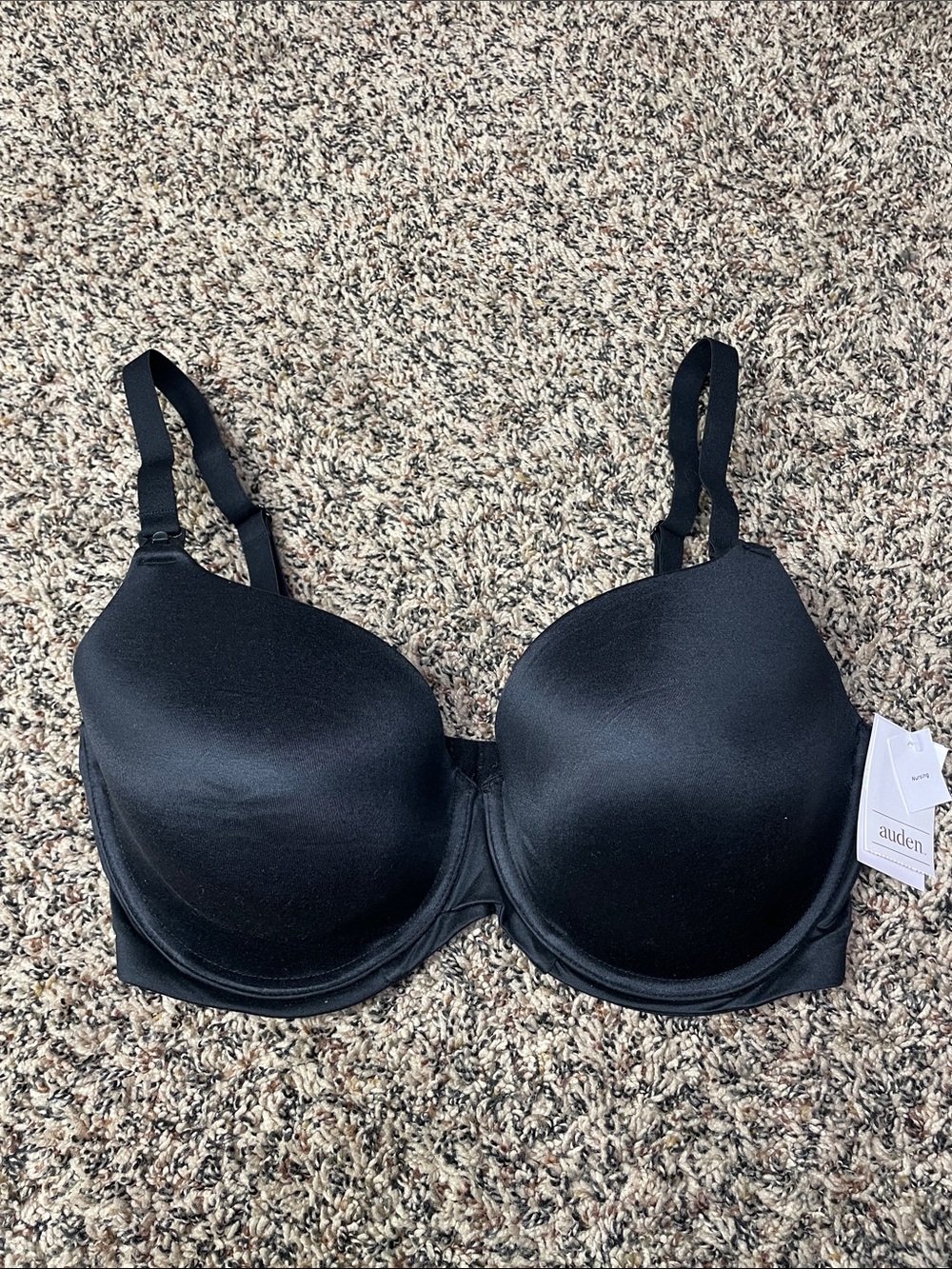 Auden Maternity Nursing Black Molded Underwire T-Shirt Bra Size 34DDD NWT